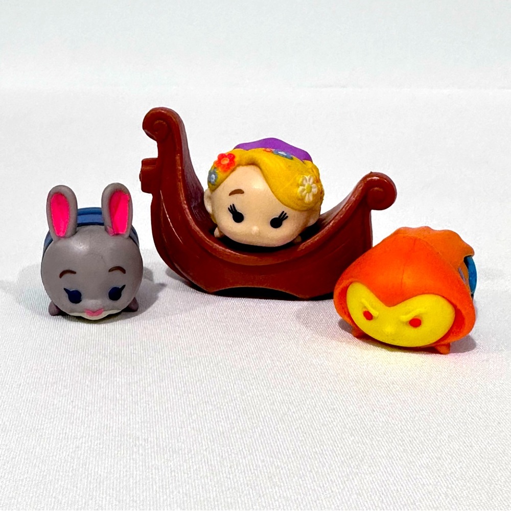 Disney Tsum Tsum Mini Figures Set Repunzel, Hobgoblin, Judy Hoppe